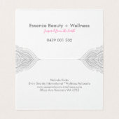 銀エレガント灰色マンダ華美ラ 名刺 (内部フラット)