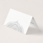 銀エレガント灰色マンダ華美ラ 名刺 (裏面)