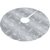 銀エレガント白の雪 ブラッシュドポリエステルツリースカート (アングル)