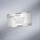 銀エレガント磁石のメタリックルック銀 マグネット名刺 (インサイチュ)