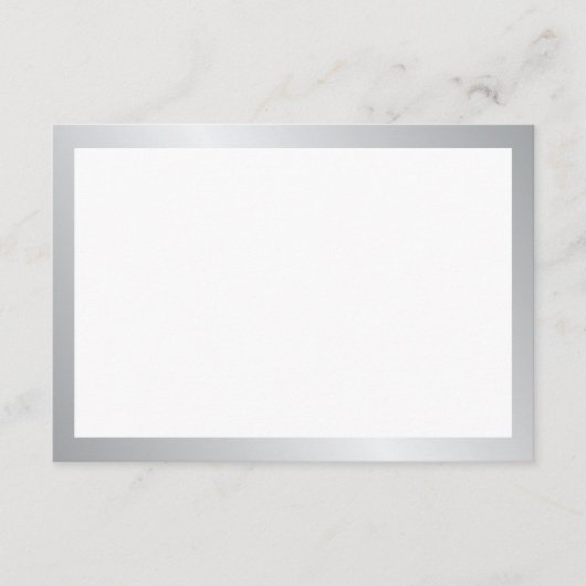 銀エレガント空白のの結婚アドバイスカード アドバイスカード (正面)