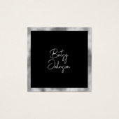 銀エレガント箔と黒の名刺 (正面)