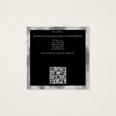 銀エレガント箔と黒の名刺 (裏面)