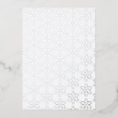 銀エレガント箔のスノーフレーク・カードのクリーニング 箔シーズンカード (正面)