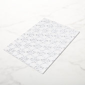 銀エレガント箔のスノーフレーク・カードのクリーニング 箔シーズンカード (回転した状態)