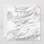 銀エレガント箔の大理石の結婚式の日付保存 セーブザデート (裏面)