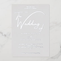 銀エレガント箔グレー結婚フローリッシュ