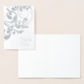 銀エレガント箔サンキューカード 箔カード (ディスプレー)