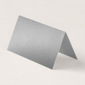 銀エレガント箔スクリプトフォトサンキューカード 名刺 (裏面)