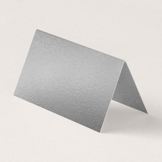 銀エレガント箔スクリプトフォトサンキューカード 名刺 (裏面)