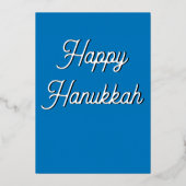 銀エレガント箔ハッピーハヌカー 箔シーズンカード (正面)