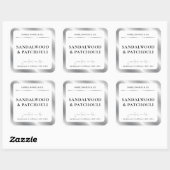 銀エレガント箔フェイクキャンドルモダン包装 スクエアシール (シート)