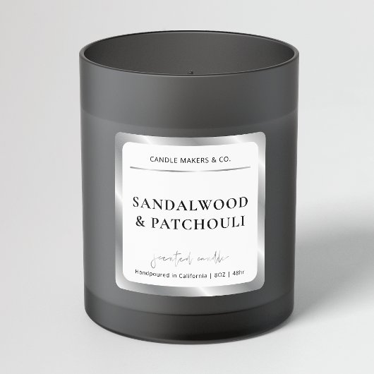 銀エレガント箔フェイクキャンドルモダン包装 スクエアシール