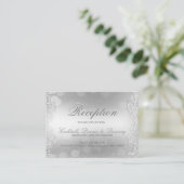 銀エレガント箔フェイク エンクロージャーカード (スタンド正面)