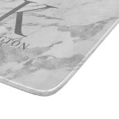 銀エレガント箔大理石モノグラム カッティングボード (角)