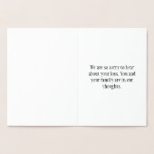 銀エレガント箔悔やみや弔慰カード 箔カード (内部)