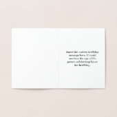 銀エレガント箔97th誕生日グリーティングカード 箔カード (内部)