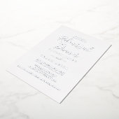 銀エレガント箔 | 書道リハーサルディナー 箔招待状 (回転した状態)