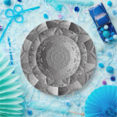 銀エレガント紙パーティープレート ペーパープレート (パーティー)