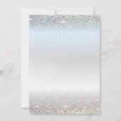銀エレガント紙吹雪ガラスシルバー引退 招待状 (裏面)