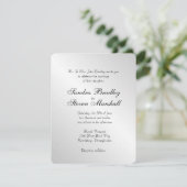 銀エレガント結婚式招待状 招待状 (スタンド正面)