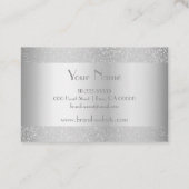 銀エレガント色かわいらし縁ど 名刺 (裏面)