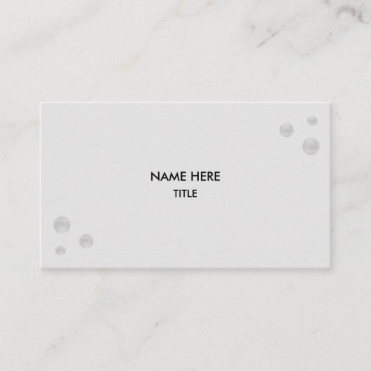 銀エレガント色のシルバードット 名刺 (正面)