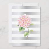 銀エレガント色ストライプ紫紫陽花 招待状 (裏面)