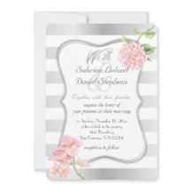 銀エレガント色ストライプ紫紫陽花