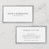 銀エレガント色 名刺 (正面/裏面)
