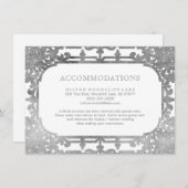 銀エレガント華美ヴィンテージ エンクロージャーカード (正面/裏面)