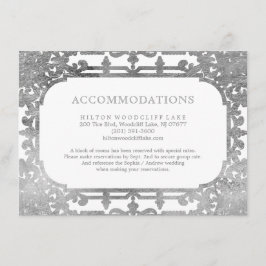 銀エレガント華美ヴィンテージ エンクロージャーカード