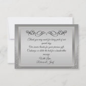 銀エレガント華美角縁ど サンキューカード (裏面)