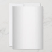 銀エレガント装飾婚約招待状 招待状 (裏面)