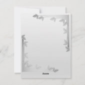 銀エレガント製葉のフラットカードを保存 シーズンカード (裏面)