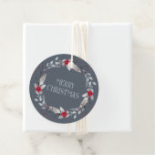 銀エレガント赤リースフェスティバル フェイバータグ (インサイチュ)