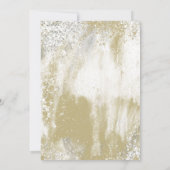 銀エレガント金ゴールドフレーム結婚式招待状 招待状 (裏面)