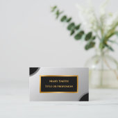 銀エレガント金ゴールドプロフェッショナル 名刺 (スタンド正面)