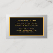 銀エレガント金ゴールドプロフェッショナル 名刺 (裏面)