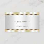 銀エレガント金ゴールド効果プロフェッショナル 名刺 (正面)