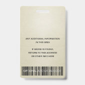 銀エレガント金ゴールド淡い色のVIPイベントアクセスパス バッジ (裏面)