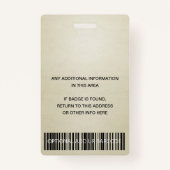 銀エレガント金ゴールド淡い色のVIPイベントアクセスパス バッジ (裏面)