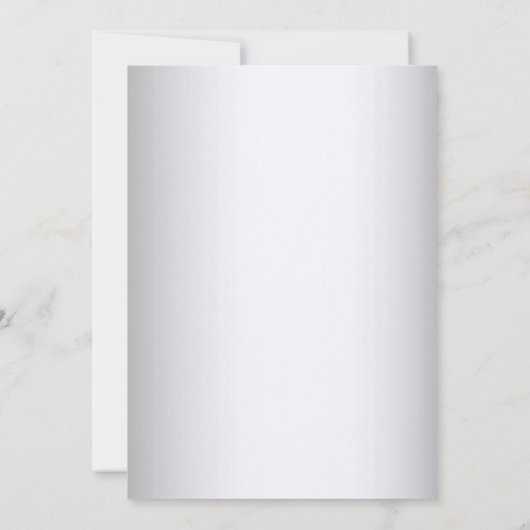 銀エレガント金ゴールド装飾婚約 招待状 (裏面)