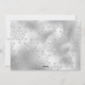 銀エレガント金ゴールド雪カスタム結晶の写真 シーズンカード (裏面)