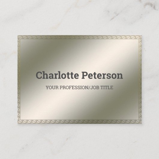 銀エレガント金地裏地名刺 名刺 (正面)