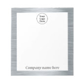 銀エレガント銀のメモ帳 ノートパッド (正面)