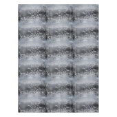 銀エレガント雪片クリスマステーブルクロス テーブルクロス (正面)