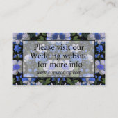 銀エレガント青ホワイトレトロエレガント花模様 エンクロージャーカード (正面)