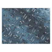 銀エレガント音符 テーブルクロス (正面(横))