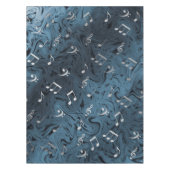 銀エレガント音符 テーブルクロス (正面)